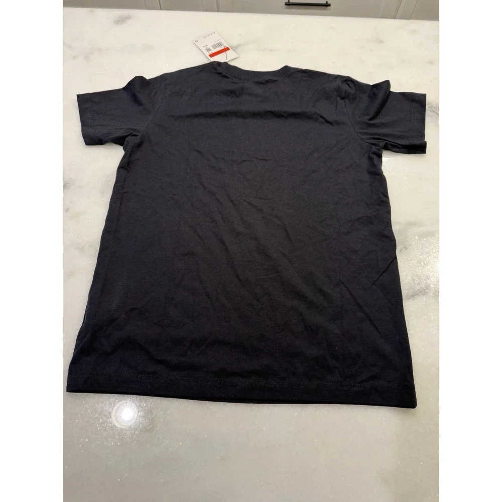 Nike Graphic T-Shirt Kids Large Black Play Attention Football IB8331-010 NEW